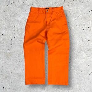 NOAH NYC Orange Cotton Work Chino Pants Size 28 Made in Portugal
